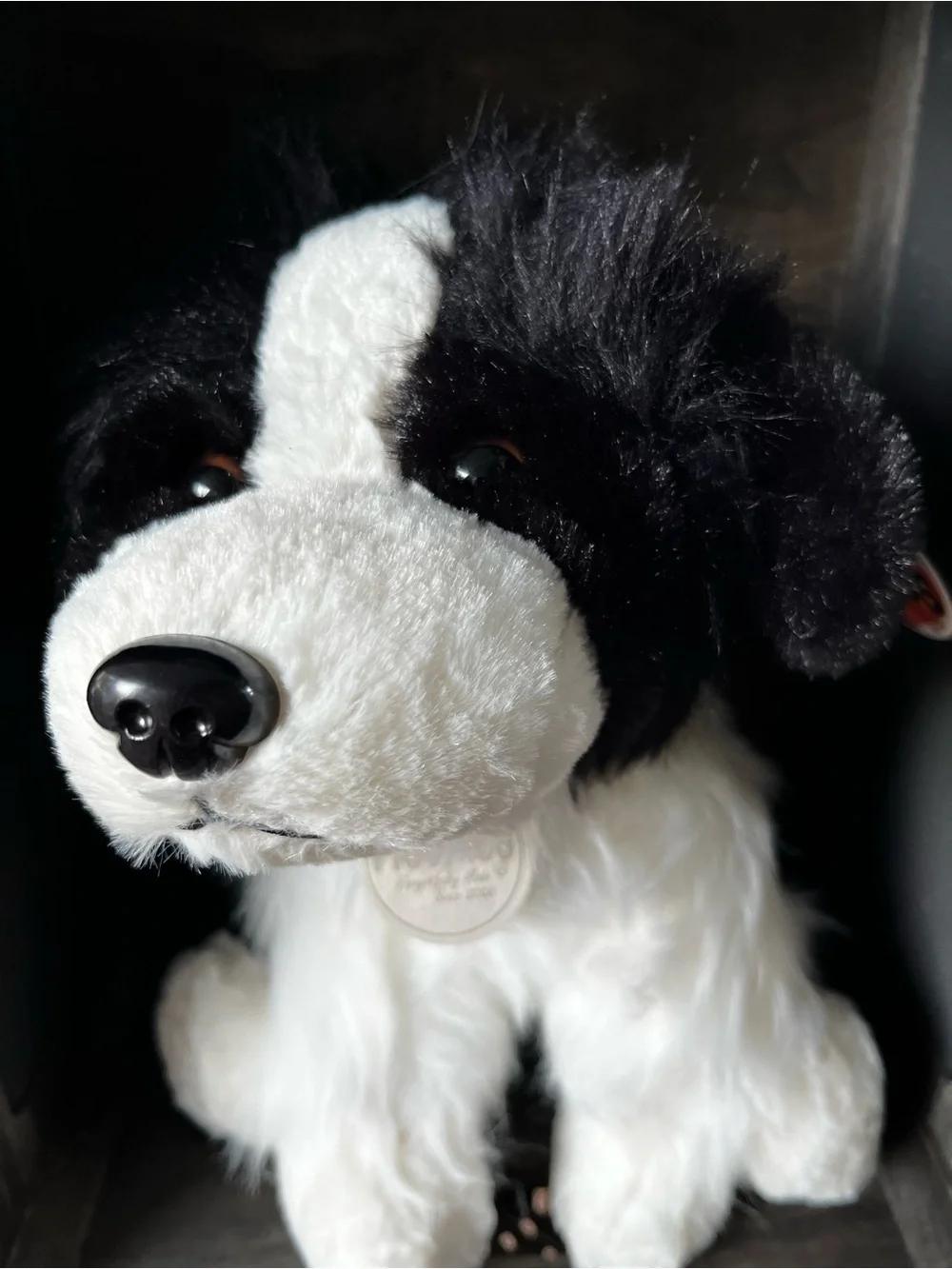 Plushies Border Collie Stuffed Dog Black White Plush Thoughtfully Made
